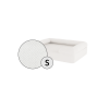 Omlet memory foam bolster dog bed small in meringue white
