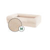 Bolster cat bed cover only - medium - natural beige