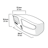 Cube mk2 feeder assembly - purple dimensions (064.0032)
