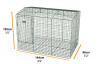 Zippi rabbit run with roof and underfloor mesh - double height high