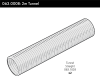 A diagram of a 2m straight tunnel