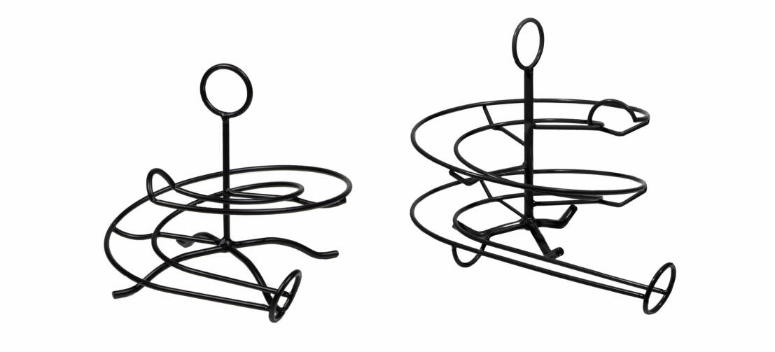 Skelter egg holder available in two sizes in black Skelter egg holder available in two sizes in black