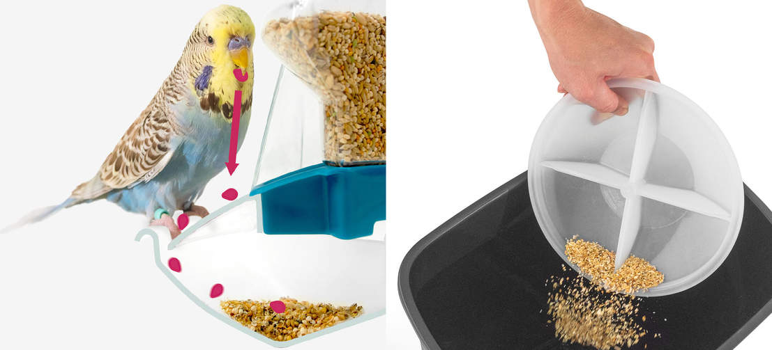 Intelligently engineered to catch and contain any spilled husks and seeds, the Geo feeder keeps your home clean