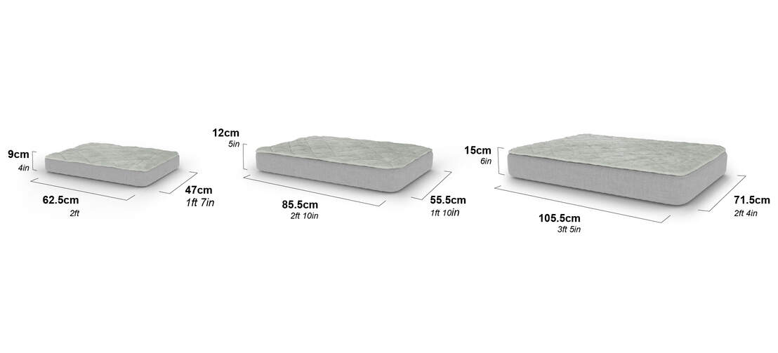 The Topology dog beds come in 3 different sizes, so you can find one that suits your dog’s breed.