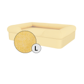 Omlet memory foam bolster dog bed large in mellow yellow