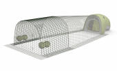 Eglu Classic run extension shown with Eglu Classic and 2m run