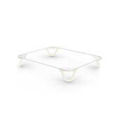 Omlet Maya donut cat bed frame with white hairpin feet