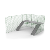 A raised platform for your rabbits by Omlet.