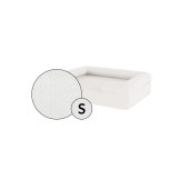 Omlet memory foam bolster dog bed small in meringue white