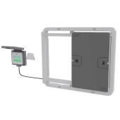 Automatic chicken coop door grey