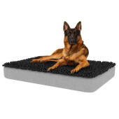 Large Topology dog bed with grey microfibre topper
