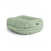 Omlet luxury super soft donut cat bed in mint gren colour