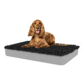 Choose a stylish topper to suit your home so your dog can relax where you are