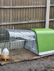 My girls love their new cover which means they can stay in their own space for longer when the weather is a bit rotten, thankyou Omlet