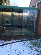 These fit fab on the walk in pens i've put one above the other