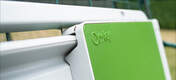 A close up image of a green Autodoor