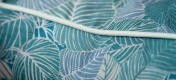 Detail of fabric pattern on Omlet designer cushion dog bed