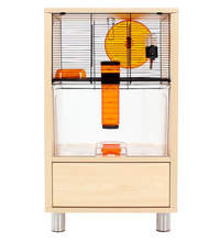 Birch Style Qute Gerbil and Hamster Cage with Storage