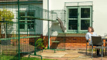 Adjustable mesh box fits virtually any window