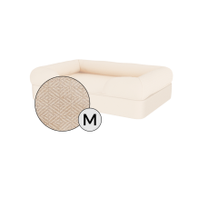 Omlet memory foam bolster dog bed medium in natural beige
