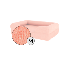 Omlet memory foam bolster dog bed medium in peach pink