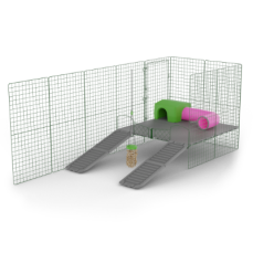 Zippi guinea pig playpen with Zippi platforms