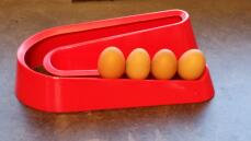 Allows for easy storage of eggs in laying order