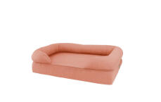 A medium 36 memory foam bolster bed in pink