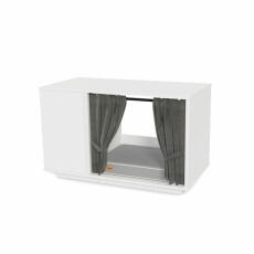 Maya Nook 24 indoor cat house with bed and wardrobe white