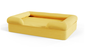 Memory Foam Bolster Dog Bed - Large - Mellow Yellow