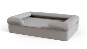 Memory Foam Bolster Dog Bed - Large - Stone Grey