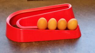 Allows for easy storage of eggs in laying order