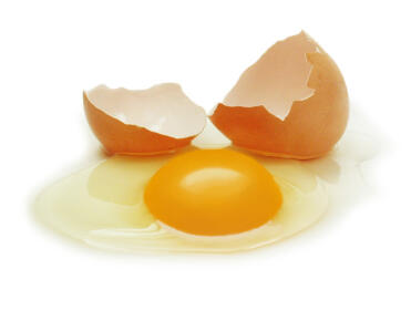 Cracked open egg