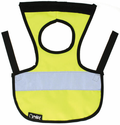 The high-vis chicken jacket will keep your hen safe in the dark!