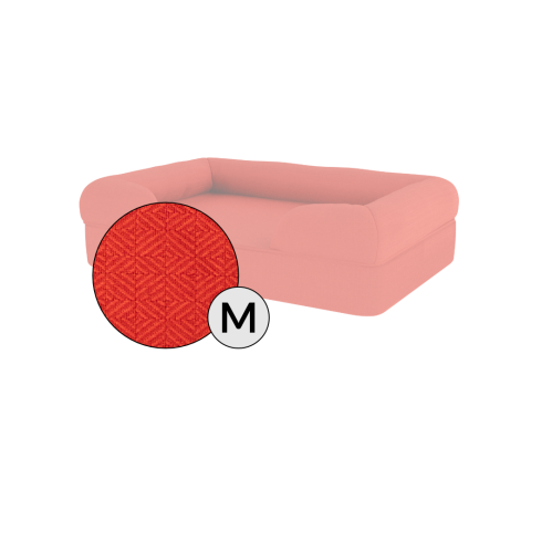 Omlet memory foam bolster dog bed medium in cherry red