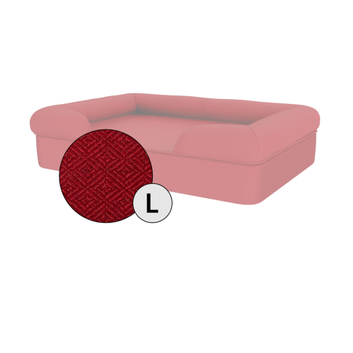 Omlet memory foam bolster dog bed large in merlot red