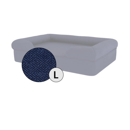 Omlet memory foam bolster dog bed large in midnight blue