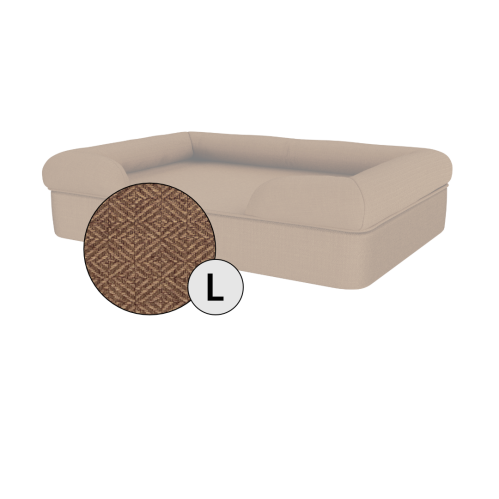 Omlet memory foam bolster dog bed large in toasted coconut