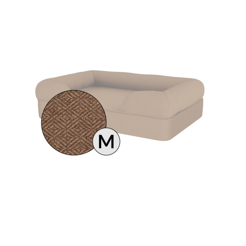 Omlet memory foam bolster dog bed medium in toasted coconut