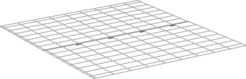 A diagram of the floor panels of a Eglu Go run extention