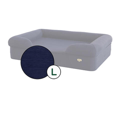 Large bolster dog bed cover only corduroy midnight