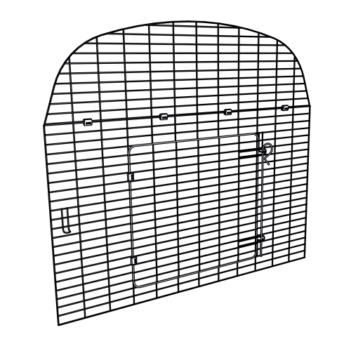 Eglu Go run end panel with door (005.0251)