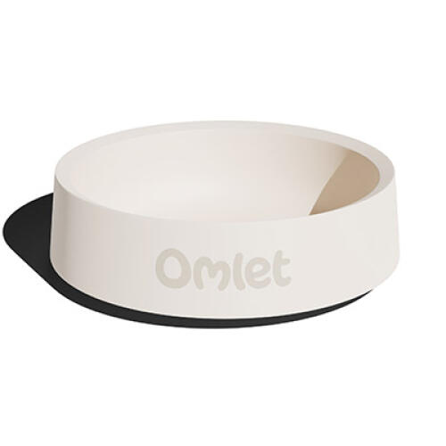 Large dog bowl chalk white designed by Omlet