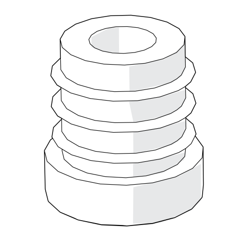 Round tube bung od 19mm 800.0066