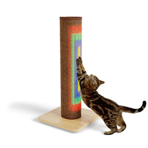 Switch sisal light up cat scratching post - coffee