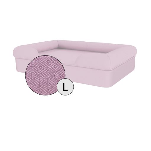 Omlet memory foam bolster dog bed large in lavender lilac