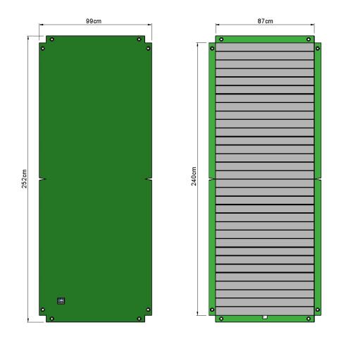 The dimensions of the Omlet extreme weather blanket.