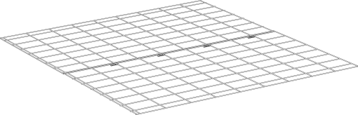 A diagram of the floor panels of a Eglu Go run extention
