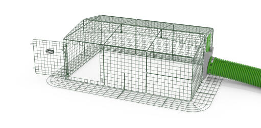 Zippi rabbit run with roof and skirt - single height low