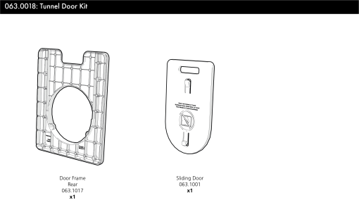 Omlet tunnel door kit Zippi tunnel